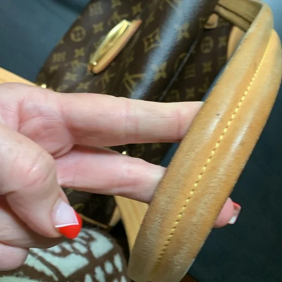 Louis Vuitton Brown Tan Satchel with Monogram Canvas - Picture 7 of 11